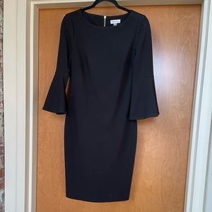 Black bell sleeve dress